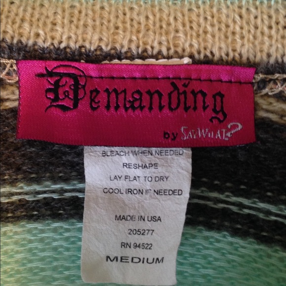 Demanding by Say What? Cardigan Size Medium - Picture 3 of 3